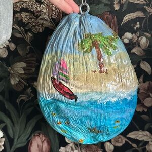 Key West, Florida hand painted coconut